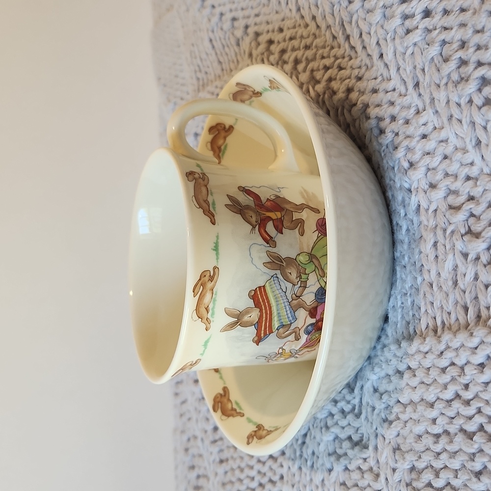 Vintage Royal Doulton 1936 Bunnykins Childs Bowl and Cup Set